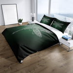 Black and Green Gradient Dragonfly Comforter or Duvet Cover | Twin, Queen, King Size - Deja Blue Studios