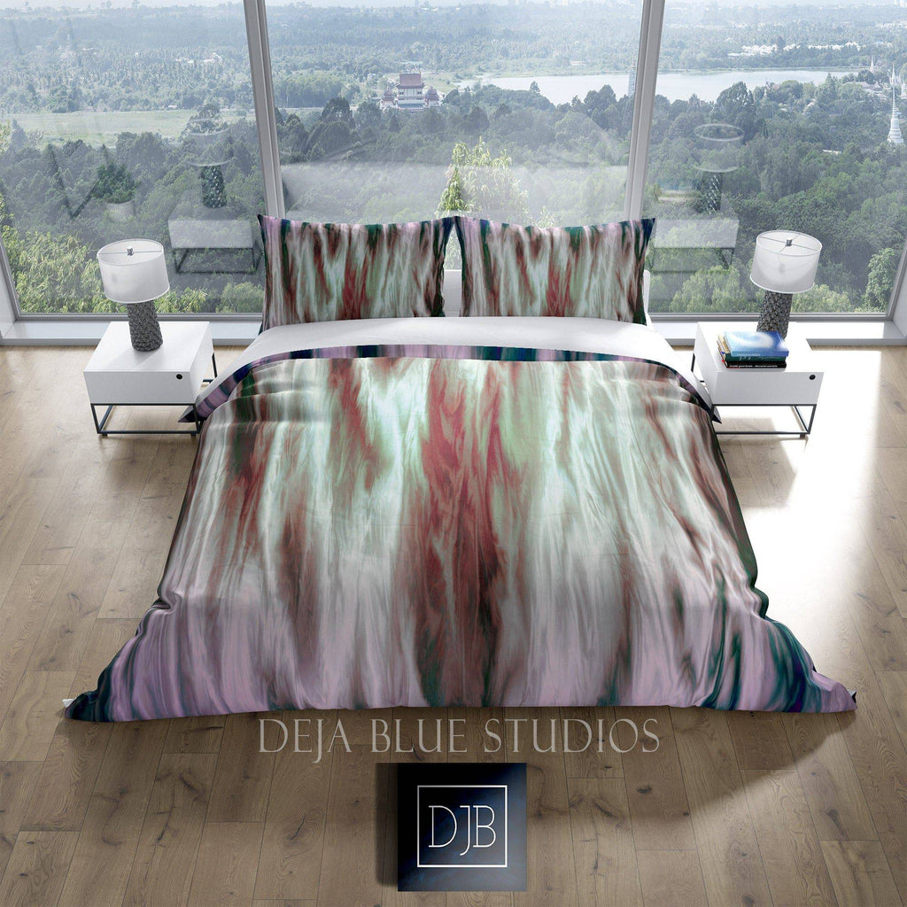 Abstract Pink Boho Sunset Print Comforter or Duvet Cover - Deja Blue Studios