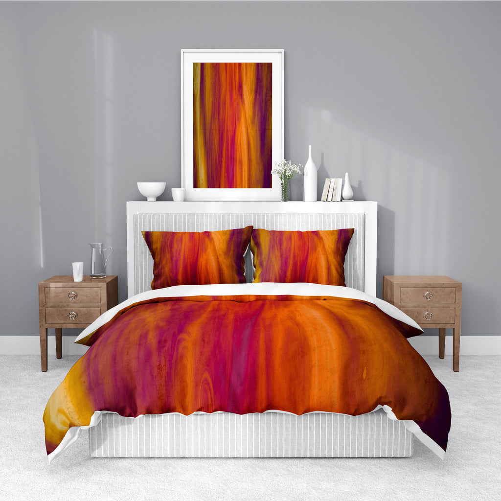 Boho Grunge "Fire" Comforter or Duvet Cover - Deja Blue Studios