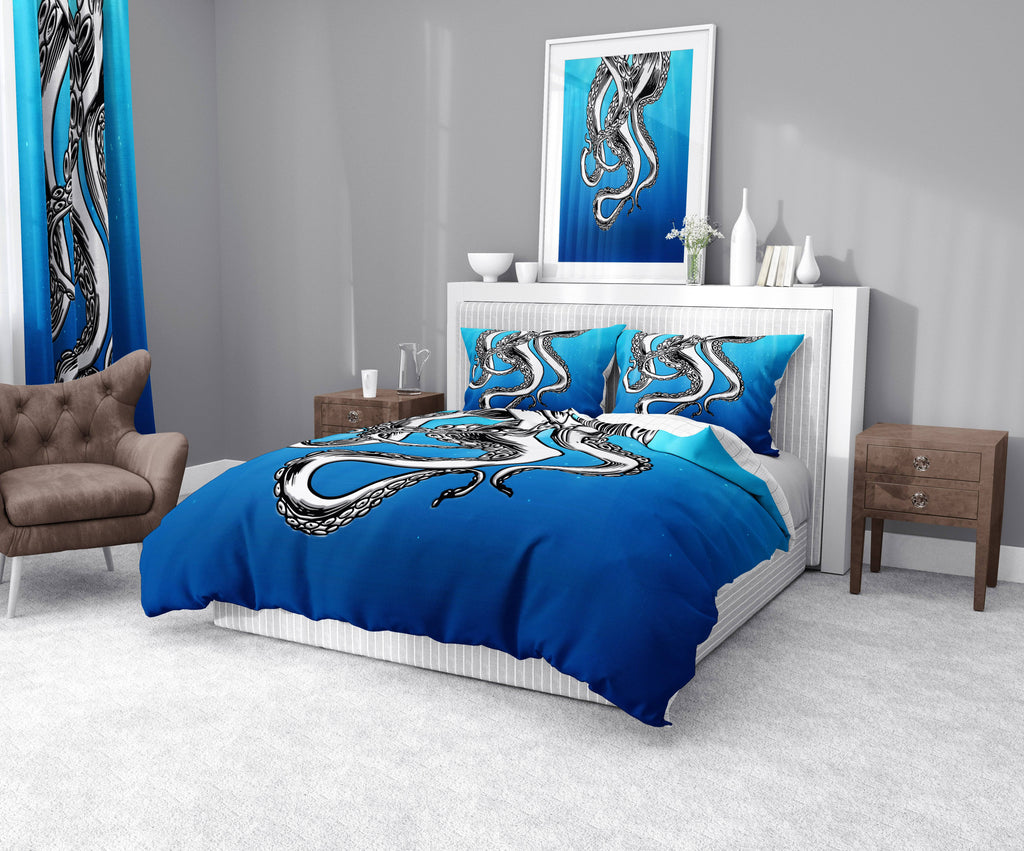 Nautical Octopus Tentacles Comforter or Duvet Cover | Twin, Queen, King - Deja Blue Studios