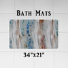 Abstract Shower Curtains - Blue, Red and White Watercolor Style Print - Deja Blue Studios