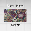 Abstract Floral Shower Curtains - Purple and Burgundy Painted Style Maximalist Print - Deja Blue Studios