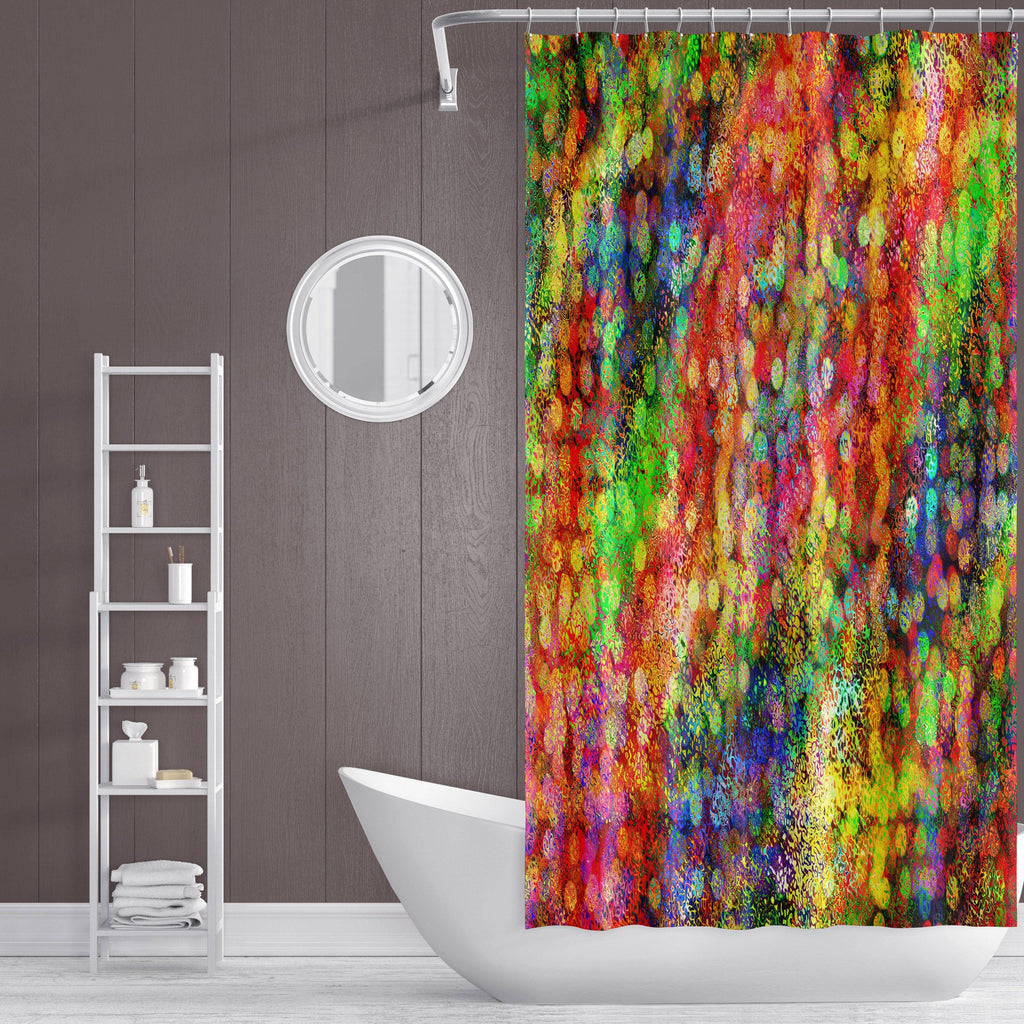 Colorful Bokeh Abstract Style Shower Curtain - Deja Blue Studios