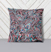Abstract Pink and Blue Swirl Print Throw Pillow - Deja Blue Studios