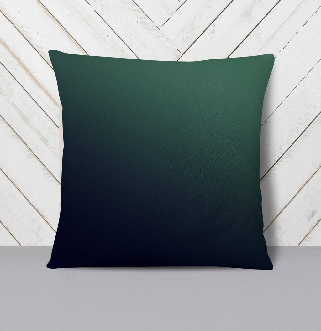 Black and Green Ombre Gradient Throw Pillows - Deja Blue Studios