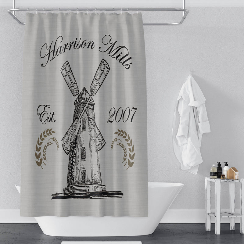 Rustic Farmhouse Shower Curtain Personalized