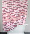 Abstract Shower Curtain - Whimsical Pink Mermaid Scale Pattern - Deja Blue Studios