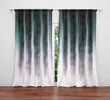 Abstract Striped Window Curtains - Black, White and Green Wavy Line Pattern - Deja Blue Studios