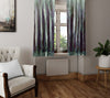 Abstract Window Curtain - Purple and Green Watercolor Stripes - Deja Blue Studios