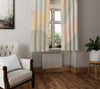 Minimalist Window Curtain - Muted Tan and Green Geometric Shapes - Deja Blue Studios
