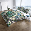Green and Blue Paisley Comforter or Duvet Cover | Twin, Queen, King Size - Deja Blue Studios