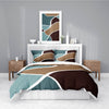 Blue and Brown Color Patch Comforter or Duvet Cover - Deja Blue Studios