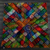 Mandala Watercolor Blocks Fleece Sherpa Blanket | Large 68" x 80" Size - Deja Blue Studios