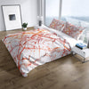 Red and Orange Ink Splatter Marble Comforter or Duvet Cover | Colorful Print - Deja Blue Studios