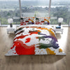 Bright Multi-Color Paint Splatter Bedding Comforter or Duvet Cover - Deja Blue Studios