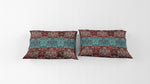Red and Blue Victorian Damask Comforter or Duvet Cover | Vintage Style Print - Deja Blue Studios