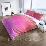 Abstract Pink Shimmer Watercolor Comforter or Duvet Cover - Deja Blue Studios