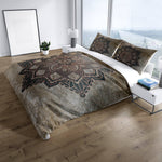 Rustic Grunge Mandala Comforter or Duvet Cover - Deja Blue Studios