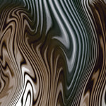 Dark Brown Chocolate Wavy Abstract Window Curtains - Deja Blue Studios