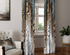 Dark Brown Chocolate Wavy Abstract Window Curtains - Deja Blue Studios