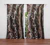 Brown Earth Tone Agate  Window Curtains | Lined and Unlined Curtains | Valance - Deja Blue Studios