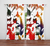 Bright Multi Color Paint Splatter Window Curtains - Deja Blue Studios