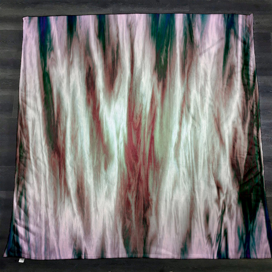 Abstract Pink Boho Sunset Fleece Sherpa Blanket