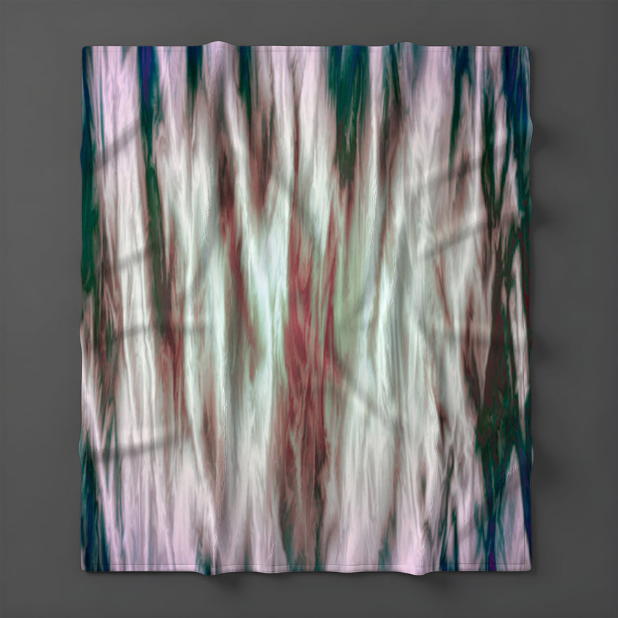 Abstract Pink Boho Sunset Fleece Sherpa Blanket