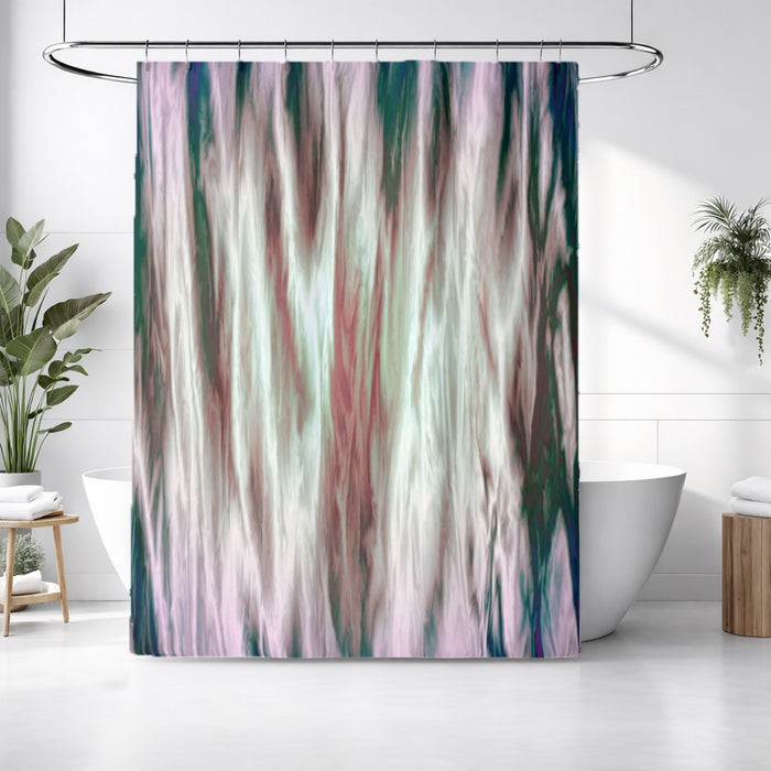 Abstract Pink Boho Sunset Shower Curtain