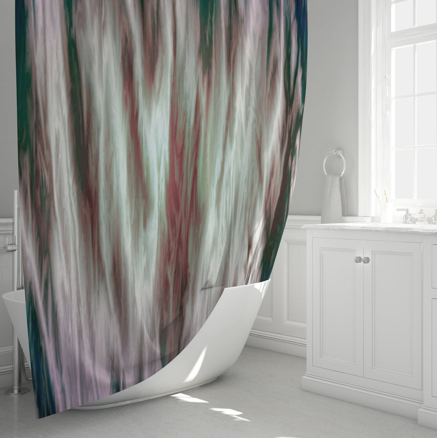 Abstract Pink Boho Sunset Shower Curtain