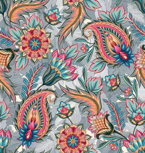 Boho Paisley Garden Duvet Cover