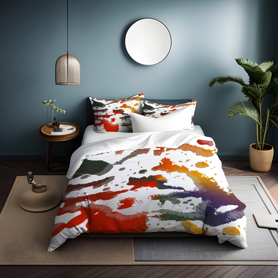Autumn Paint Scatter Duvet Cover