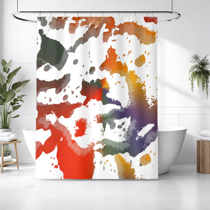 Autumn Paint Scatter Shower Curtain