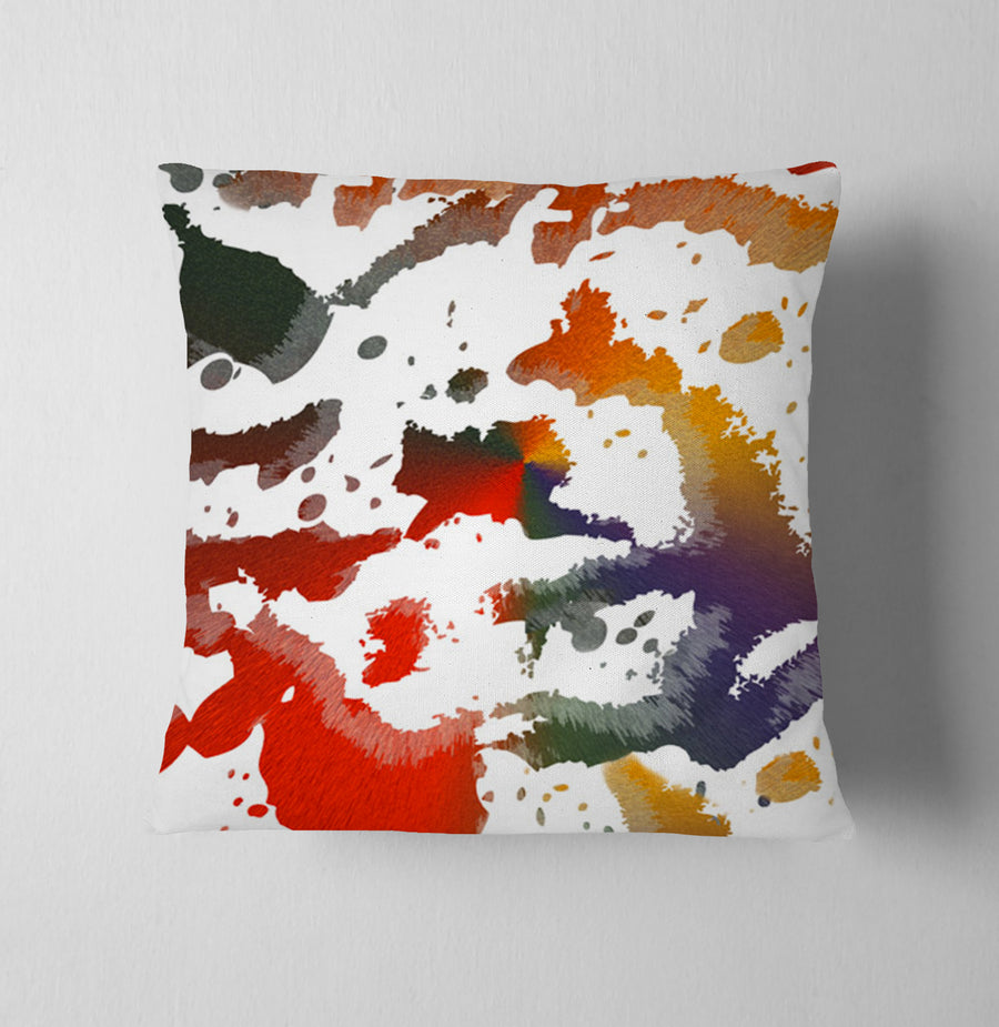 Autumn Paint Scatter Throw Pillow Cover