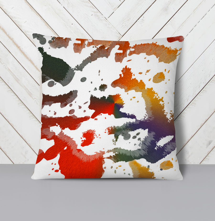 Autumn Paint Scatter Throw Pillow Cover