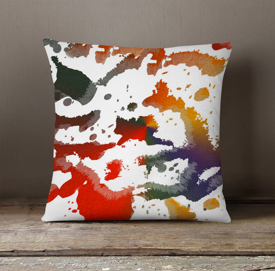 Autumn Paint Scatter Throw Pillow Cover