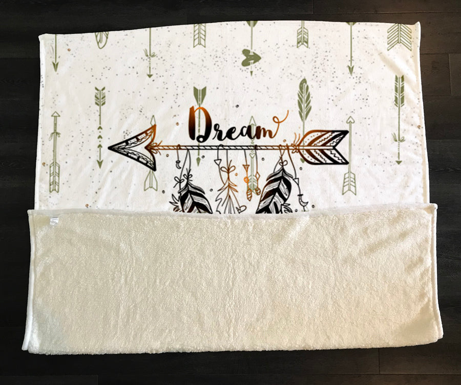 Rustic Arrow Dream Fleece Sherpa Blanket
