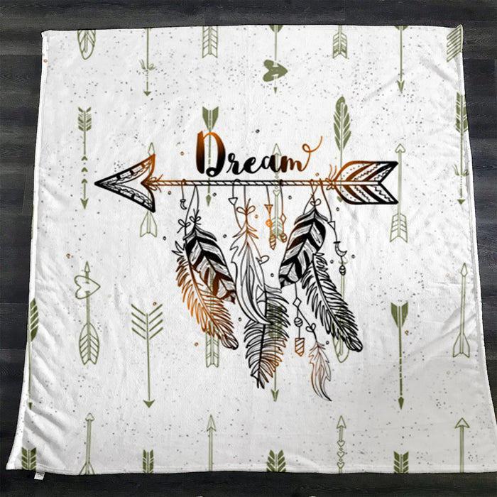 Rustic Arrow Dream Fleece Sherpa Blanket