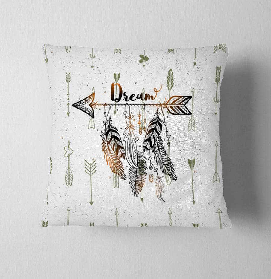 Rustic Arrow Dream Throw Pillow Cover