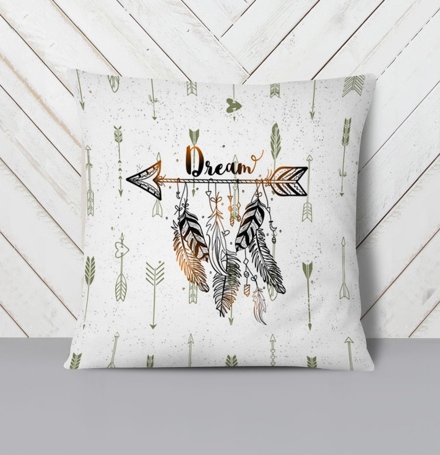 Rustic Arrow Dream Throw Pillow Cover