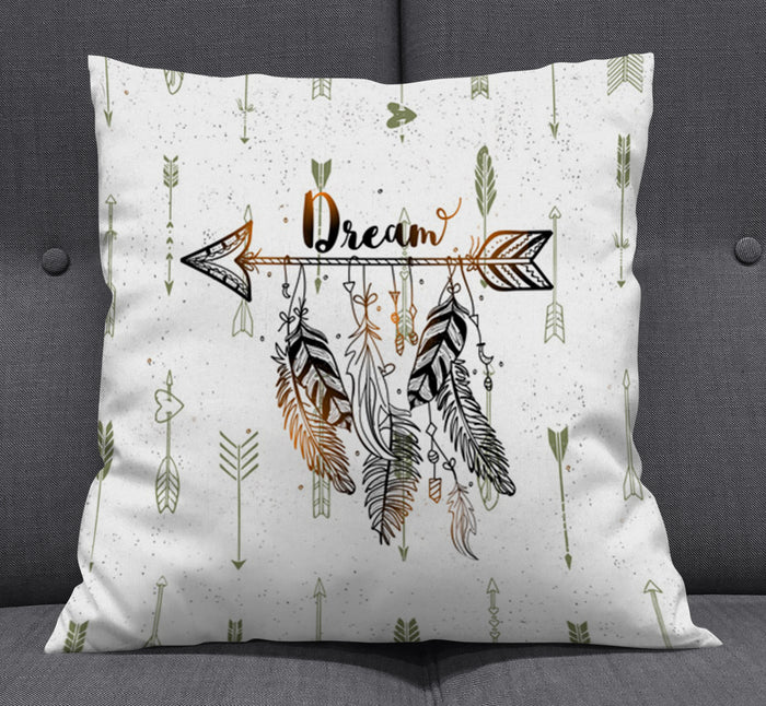 Rustic Arrow Dream Throw Pillow Cover