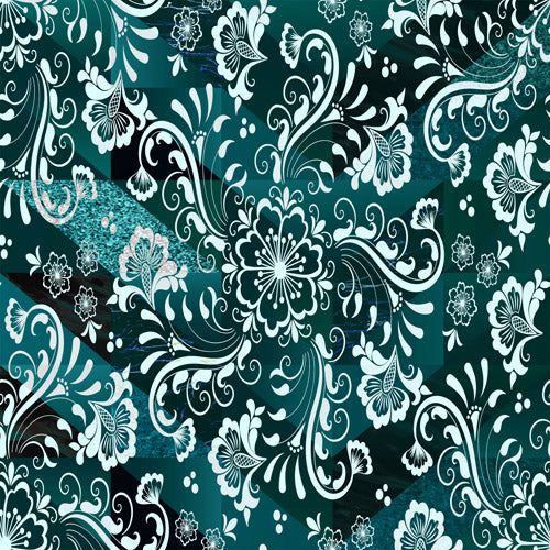 Emerald Ornate Tile Duvet Cover