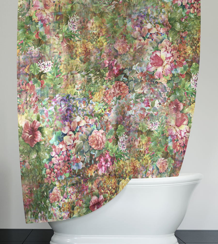 Vintage Garden Collage Shower Curtain