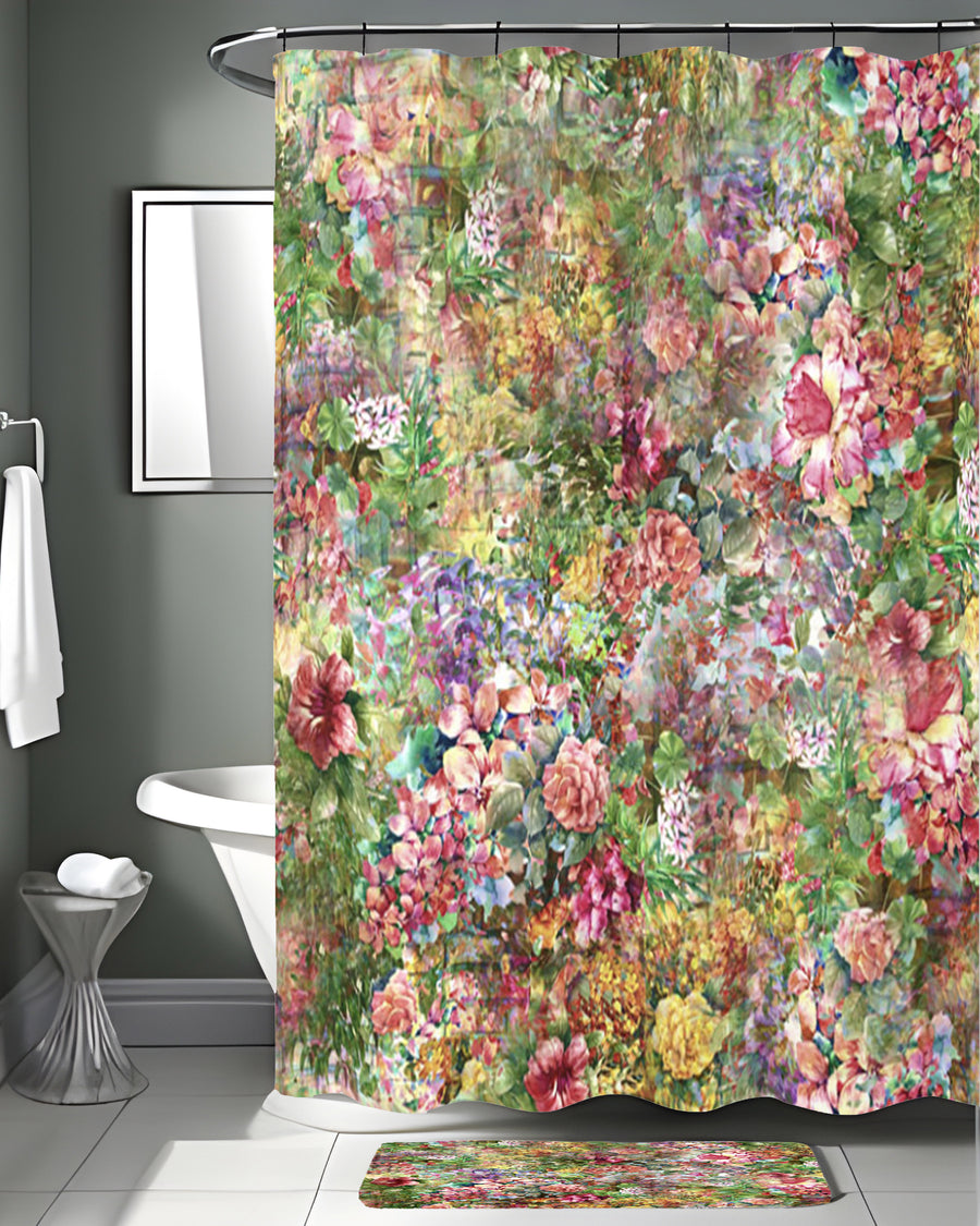 Vintage Garden Collage Shower Curtain