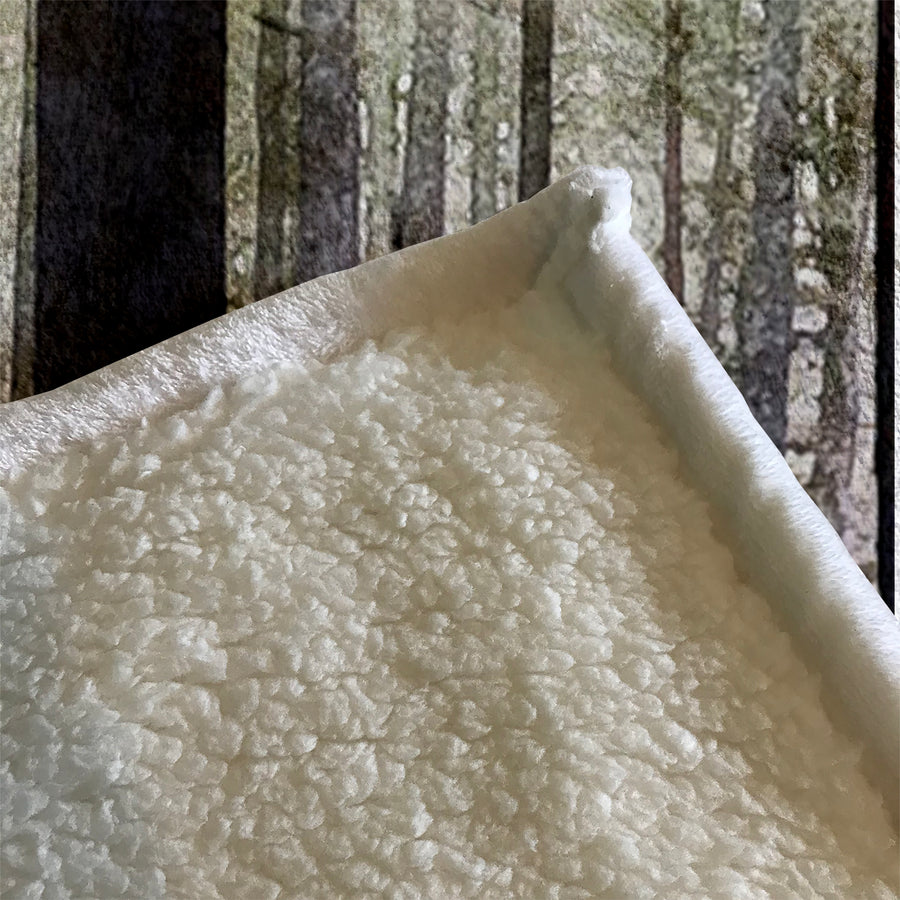 Green Misty Forest Landscape Artwork Fleece Sherpa Blanket