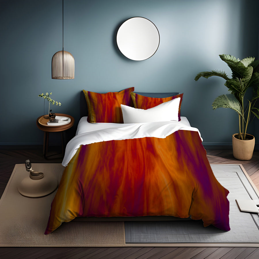 Boho Fire Grunge Duvet Cover