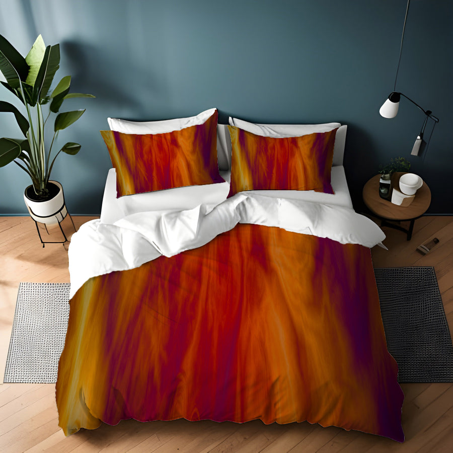 Boho Fire Grunge Duvet Cover