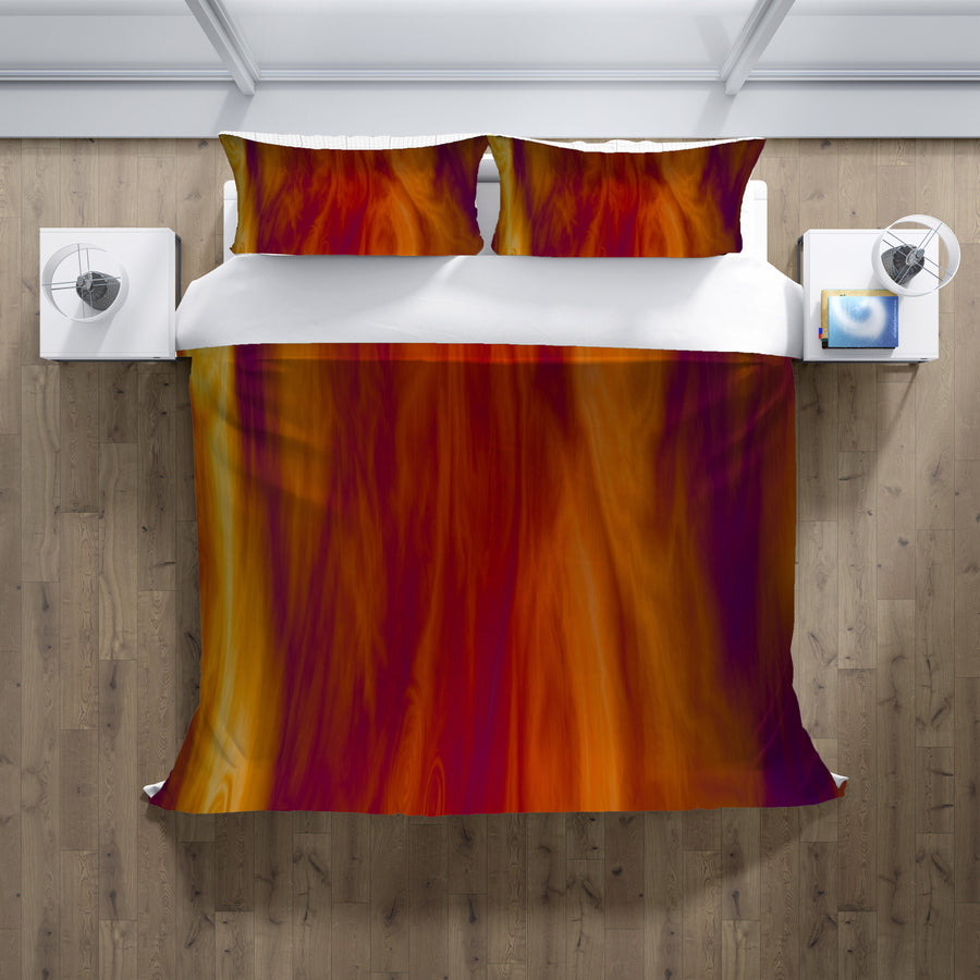 Boho Fire Grunge Duvet Cover
