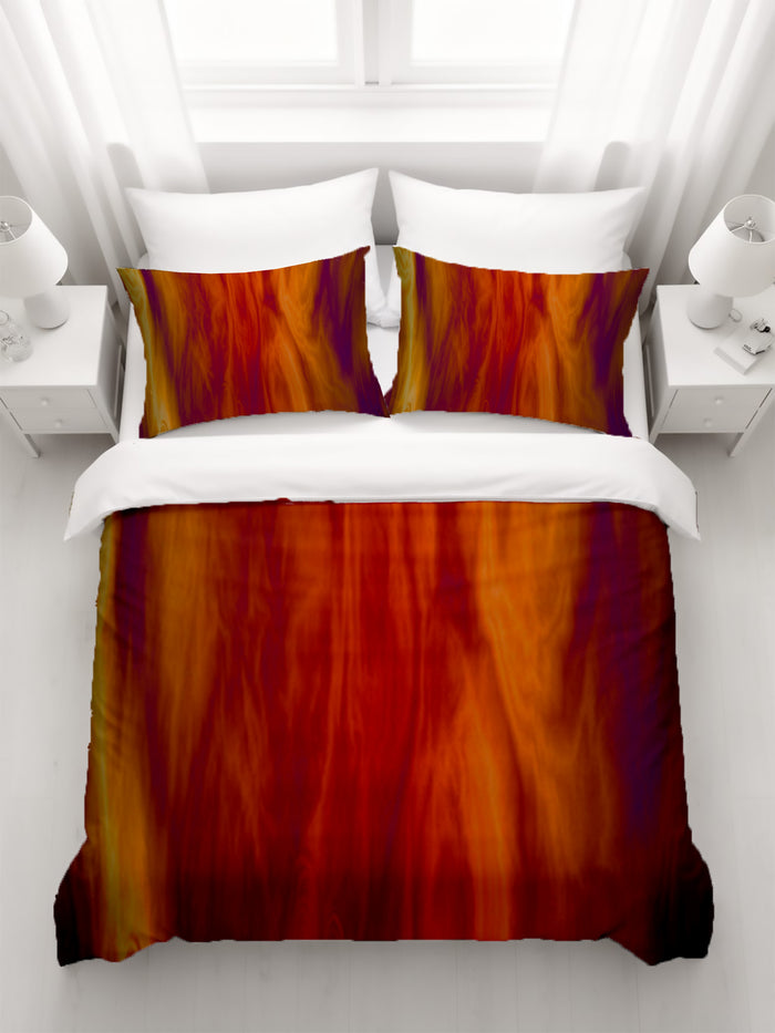 Boho Fire Grunge Duvet Cover