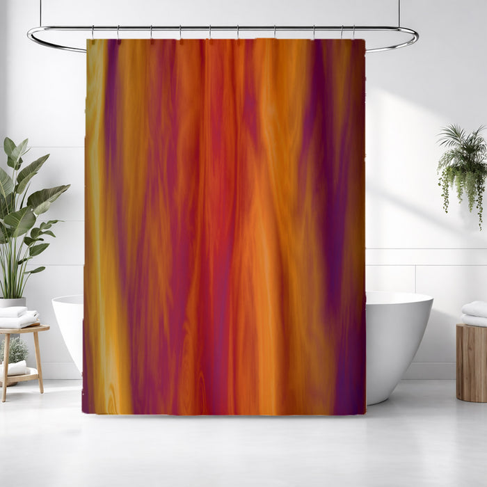 Boho Fire Grunge Shower Curtain